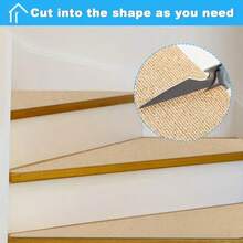 1片39.37英寸/1米楼梯踏板垫，实木踏板，自粘防滑垫，适用于混凝土和铁质螺旋楼梯，地毯踏板，20x100厘米 - 彩色 - 查看 8