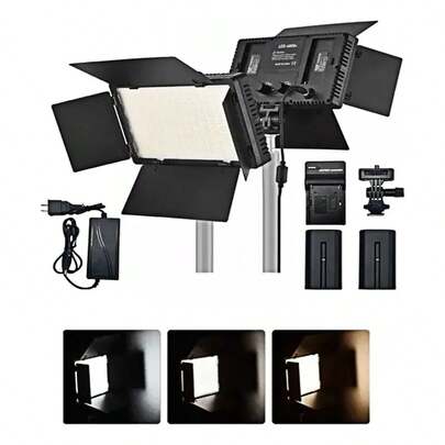 Luz Led De Video Fotografía Con Batería Np-f550/570 600 Leds