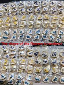 1件复古树脂干花吊坠项链，不对称几何椭圆心形吊坠项链，照片吊坠项链，永生花项链，时尚优雅女士饰品，DIY收纳 - 彩色 - 查看 9