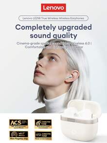 Tai nghe Bluetooth Lenovo LE258, kiểu nửa tai, Bluetooth 6.0, âm thanh chất lượng cao, nghe nhạc hàng ngày, gọi điện thông minh, khử tiếng ồn, chơi game, định vị âm thanh, thời lượng pin dài, tai nghe không dây, tương thích với điện thoại thông minh Apple, Huawei và máy tính, quà tặng dịp lễ. - Hồng - Xem 9