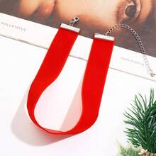 12pcs 1 Inch Width  Chokers Vintage Necklace For Women With Extension (XL-1019-3) - 2.54公分-12個-紅色 - 查看 3