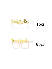 10pcs Bride Themed Printed Paper Cups, Suitable For Wedding Decoration, Photo Props, As Well As Engagement, Proposal And Wedding Ceremonies