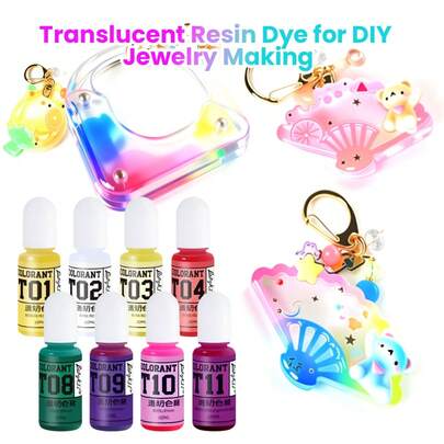 14Colors Epoxy ResinPaint (Uv Resin) Pigment Concentrated Liquid Epoxy Resin Dye, Colorant For Resin Coloring, Resin Jewelry, Resin Art Crafts DIY Making