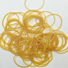 100 piezas de bandas elásticas de color amarillo transparente, bandas elásticas de unión, anillos de goma amarillos, utilizados para diversos fines como el amarre de artículos de primera necesidad, la decoración de fiestas, el peinado, etc. Adecuado para todas las estaciones. - Amarillo - Ver 2