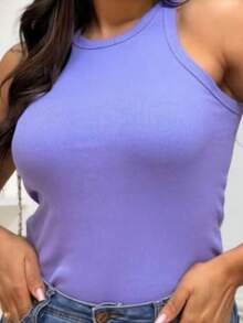 Women's Basic And Essential Tank Top For Summer And Carnival - Lavender - View 1