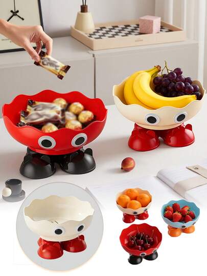 Fruit Stand Snack Storage Tray, Dessert Stand, Cake Stand, Decorative Stand, Plastic Fruit Bowl, Korean Style, Snack & Dessert Tray, Suitable For Cupcakes, Donuts, Fruits, Kitchen, Donuts, Fruits, Holiday Decor, Birthday Party, Galentine's Day, Bachelorette Party Supplies