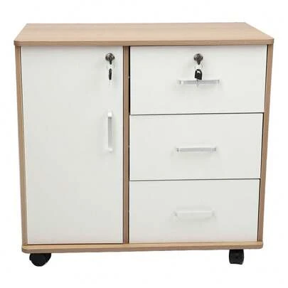 Home Storage Cabinet With Lock, Movable Drawer Cabinet, Wheeled Cabinet, Under-Table File Storage Cabinet