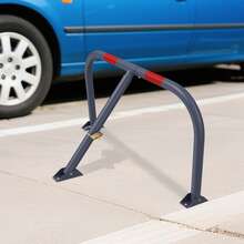 Folding Parking Barrier, Parking Barriers With Posts, Steel Barrier Posts, Parking Barriers, Parking Barriers With Keys And Reflective Markings - A - View 5