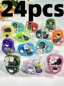 手工DIY水钻佛教念珠计数手表，轻巧便携，可爱花卉装饰电子显示咒语计数器，生日/斋月/情人节小礼物，适合斋月期间宗教诵经计数。 - 彩色 - 查看 34