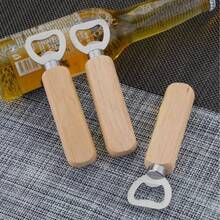 1pc/2pcs Wooden Bottle Opener Handle Crafted From Premium Natural Solid Wood With Distinct, Delicate Grain Patterns And A Warm, Skin-Friendly Texture. Paired With A Sturdy, Durable Stainless Steel Opener Head Featuring High Hardness And Rust Resistance. - Multicolor - View 2