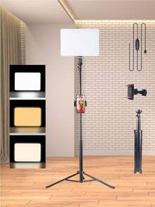 10"Dimmable LED Ring Light With 130cm Adjustable Tripod – 3 Color Temperatures For Selfie Live Streaming, Photography & Makeup - Nhiều màu - Xem 1