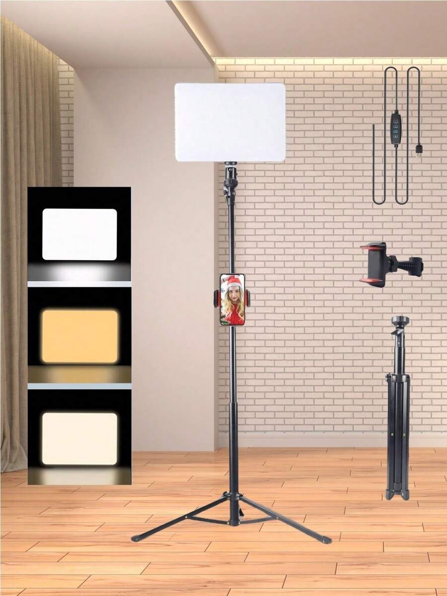 10"Dimmable LED Ring Light With 130cm Adjustable Tripod – 3 Color Temperatures For Selfie Live Streaming, Photography & Makeup - Nhiều màu - Xem 1