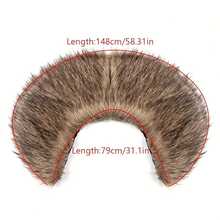 4pcs Halloween Viking Costume Set, Viking Faux Fur Collar, Belt, PU Leather Gauntlet Wristband, Medieval Viking Costume Accessories - A - View 2