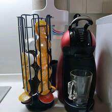 1 Giá đỡ viên cà phê xoay 360° - Tương thích với 24 viên cà phê Verismo/Lavazza Blue/CBTL, Thiết kế màu đen hiện đại, Dụng cụ sắp xếp đồ dùng nhà bếp, văn phòng, quầy bếp - Nhiều màu - Xem 2