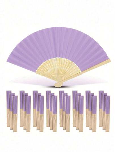 1-20pcs Hollow Wooden Fans, Solid Color Foldable Paper Sleeve Fans, DIY Bamboo Portable Summer Accessories, Hand Fans, Foldable Fans, Personalized Fashion Fans, Suitable For Wedding, Party Decor, Arts & Crafts, Home Decor Gifts, Wedding Guest Favors, Birthday Party Decor, Mother's Day, Easter Gifts, Party Performance Photo Props, Suitable For Home, Office Decor (Random Number Of Ribs)