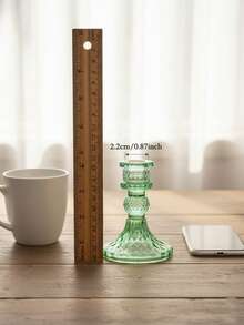 1件/3件套玻璃烛台，复古彩色烛台，适用于餐桌装饰、新娘送礼会、浪漫约会之夜、茶室、精品酒店、婚礼、节日派对、客厅壁炉等场合。 - 均碼 - 查看 8