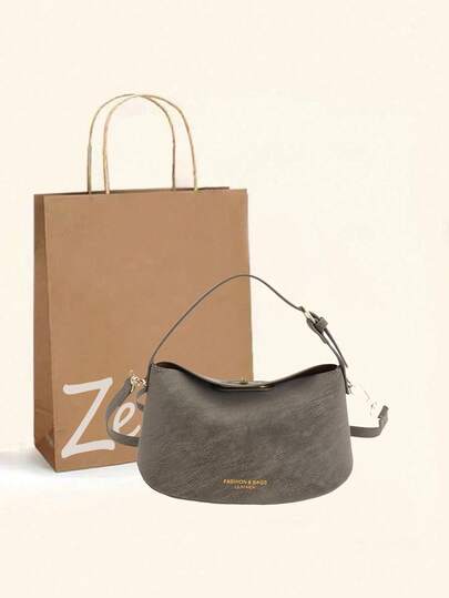 New Fashion Casual Retro Solid Color Niche Design Luxurious High-End Commuter Handbag, Versatile Minimalist European And American Style Lightweight Shoulder Crossbody Bag, Gift For Girlfriend, Daily Commute, Shopping, College, Women Small Purse