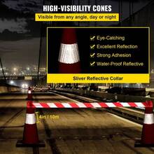 Uimoso Safety Cones Traffic Cones 18 Orange Reflective Collars Road Cones 5PCs - 1 - View 5
