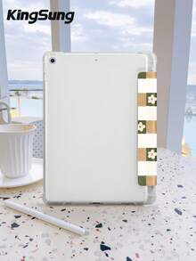 Kingsung Ốp bảo vệ máy tính bảng hình mèo kẻ caro, tương thích với iPad 9.7/10.2/10.5/10.9/12.9 inch/Pro 11 inch, thế hệ thứ 10, Galaxy Tab S6 Lite 10.4 inch, Kindle Paperwhite thế hệ thứ 12 2024 (thế hệ thứ 11) ra mắt năm 2022, mềm mại, chống sốc, chức năng tự động bật/tắt màn hình thông minh. - Nhiều màu - Xem 3