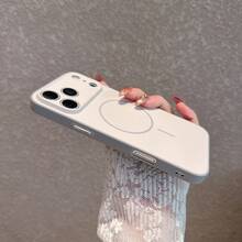 简约磁吸式白色手机壳，兼容 17 Pro Max/17 Pro/17/16 Pro Max/16 Pro/16/16 Plus/15/15 Pro Max/15 Pro/15 Plus/14 Pro Max/14 Pro/14，全包防震硬质保护壳 - 白色-硬殼 - 查看 6