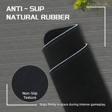 ATTACK SHARK CM02 大型防滑游戏鼠标垫，适用于电竞游戏，速度型大尺寸鼠标垫，防水表面，缝合边缘，防滑橡胶底座，L 号，层压材质，尺寸：17.72 英寸 x 15.75 英寸 x 0.16 英寸 - 彩色 - 查看 7