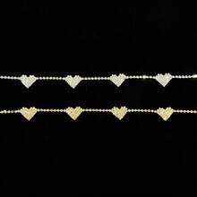 1pc Double Heart Rhinestone Anklet, Sparkling Foot Jewelry Accessory - Silver - View 4