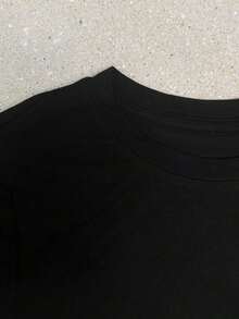 T Letter Star Flame Emblem Fashionable Women's Short Sleeve T-Shirts - Black - View 5