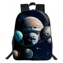 1 chiếc balo unisex họa tiết Hành Tinh Thức Tỉnh, thích hợp cho học sinh. - màu đen - Xem 7