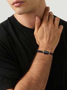 12 Zodiac Signs Glass Bead Handmade Braided Adjustable Men's Bracelet - Bracelet - View 3