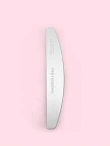 1pc Crescent Shaped Stainless Steel Nail File (Note: Replacement Nail File Inserts Are Sold Separately) - Silver - View 3
