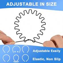 Metal Headbands For Men Fashion Unisex Wavy Hair Bands Elastic Zigzag Hairbands Perfect For Outdoor Sports Daily Styling 3 Pack - 黑色金屬波浪鋸齒3件套 - 查看 5