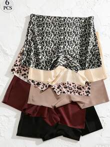 6条装女士透气舒适无痕内裤，弹性面料，适合日常穿着 - 彩色 - 查看 10