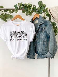 Tshirt, Baby , Chewbacca, Storm Trooper,  Family And Couple Tshirt,  Mandalorian And  Tshirt, Grogu - trắng - Xem 1