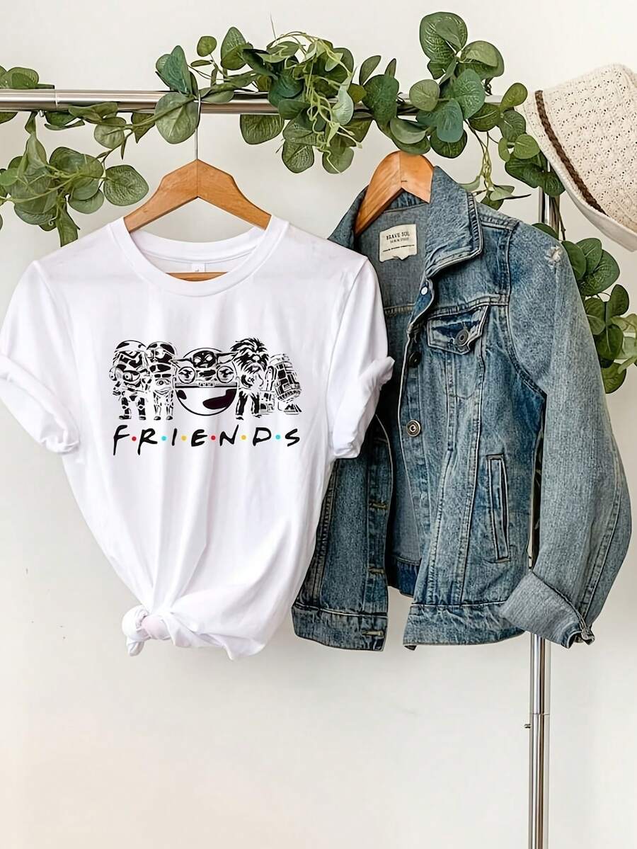 Tshirt, Baby , Chewbacca, Storm Trooper,  Family And Couple Tshirt,  Mandalorian And  Tshirt, Grogu - trắng - Xem 1