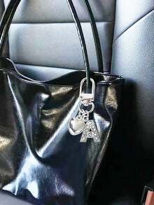 个性化心形吊坠，可刻姓名首字母，心形钥匙扣，定制包包挂饰，礼物，钥匙链，独特手机配件，简约设计，适合女士钱包和手机配件，是送给朋友、家人或女友的完美礼物，户外配件，派对配件，礼物，纪念品，女士包包挂饰，汽车挂饰，送给女性和女孩的礼物 - 彩色 - 查看 5