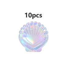 Bộ 10/20/40/50 chiếc đĩa giấy dùng một lần hình vỏ sò nàng tiên cá hologram kích thước 7 inch và 9 inch, đĩa giấy cầu vồng, đồ dùng tiệc chủ đề nàng tiên cá, lý tưởng cho các bữa tiệc sinh nhật mùa hè, tiệc cô dâu và tiệc cưới. - Nhiều màu - Xem 8