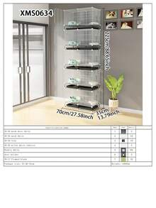 多层幼犬/幼猫笼带托盘，室内兔/猫笼，宠物店笼子 - 彩色 - 查看 13