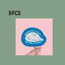 Forgetful Seal 姓名貼紙－可愛動物貼紙，適用於筆電、日記本、剪貼簿，書迷專用乙烯基貼紙，可愛宅風貼紙，紙質校園用品 - 彩色 - 查看 10