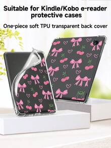 Ayotu 1 Pc Cherry & Bow Transparent Shell,Compatible IPad 11/IPad 10/IPad 9/IPad Air 7th 11inch/IPad Air 5th/Kindle Paperwhite 11th/Kobo Libra Colour,Compatible Kobo Clara Colour/Bw/2E,Full Coverage Clear Case,Silicon Soft Shell - Multicolor - View 9
