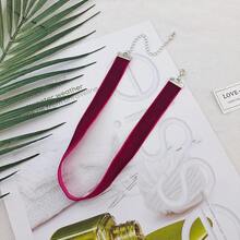 1.6cm 20pcs Wine  Chokers Vintage Necklace For Women With Extension (XL-1002-8) - 1.6公分-20個-有捲邊 - 查看 6