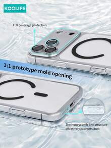 1 ốp lưng điện thoại từ tính Koolife tương thích với iPhone 17 Pro Max, hỗ trợ sạc từ tính, bảo vệ toàn diện, thiết kế siêu mỏng trong suốt, kèm miếng dán bảo vệ ống kính, tương thích với iPhone 17 Pro Max/ 17/ 17 Pro/ 17 Air - Màu đen với phụ kiện hình bướm - Xem 8