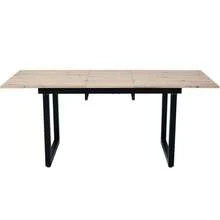 Extendable Dining Table, L140/180 X W80 X H75 Cm, Industrial Style, Rectangular, Coffee/Lounge Table, Modern And Sleek Iron Dining Table, Space-Saving Multifunctional Table, MDF, White And Black