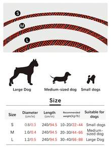 1pc Reflective Nylon Material Hands Free Dog Leash, For Running/Walking Outdoor, Suitable For Small/Medium/Large Dogs - Burgundy - View 4