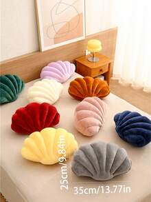 1 chiếc gối trang trí hình vỏ sò mềm mại và thoải mái, đệm trang trí phòng, gối tựa thời trang cho phòng ngủ, ký túc xá, quà tặng ngày Valentine, màu trắng - trắng - Xem 3