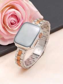 14毫米超薄可调节金色金属表带，兼容 Ultra 3/2/1、SE、S11/S10/S9/S8/S7/S6/S5/S4/S3/S2/S1系列，尺寸38毫米/40毫米/41毫米/42毫米/44毫米/45毫米/46毫米/49毫米。银色屏幕保护膜一体式保护壳，适合作为女士礼物、派对、海滩、旅行或日常穿搭配饰。女士金色款，兼容智能手表配件。 - 銀間玫瑰金 - 查看 6