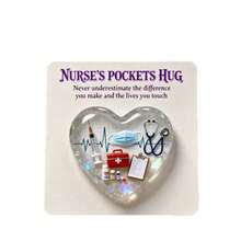 病毒治愈护士口袋拥抱透明心形树脂摆件+感谢卡套装，医务人员毕业/离职/节日纪念礼物（仅摆件，不含卡片） - 均款 - 查看 6