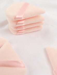 24 piezas/15 piezas/8 piezas/3 piezas Esponja de maquillaje con corazón de felpa, textura suave y esponjosa, adecuada para polvos faciales y corporales, herramientas de belleza de maquillaje mixtas - Albaricoque - Ver 4