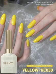 XEIJAYI 1瓶15毫升UV LED秋冬半永久凝胶指甲油，可卸除，家用及美甲沙龙均可使用，礼品装，适合美甲新手 - 黃色 - 查看 8