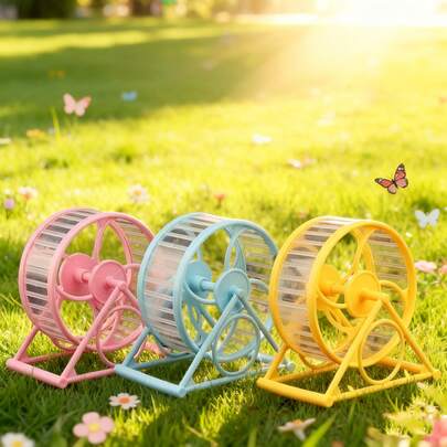 1 pieza Rueda silenciosa de correr para hámster, rueda de correr silenciosa sin interferencias, juguete para hámsteres, cobayas, gerbos - Un gran regalo para hámsteres