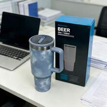Large 1200ml Capacity, Ideal For Those Who Drink A Lot Of Water. Stainless Steel Material, Keeps The Temperature For Longer. With Straw And Lid, Practical For Drinking Without Spilling. Side Handle, Easy To Carry. Gradient Design In Pastel Colors, Modern And Stylish. Perfect For Work, Gym, Travel And Car. - 霧霾藍 - 查看 4